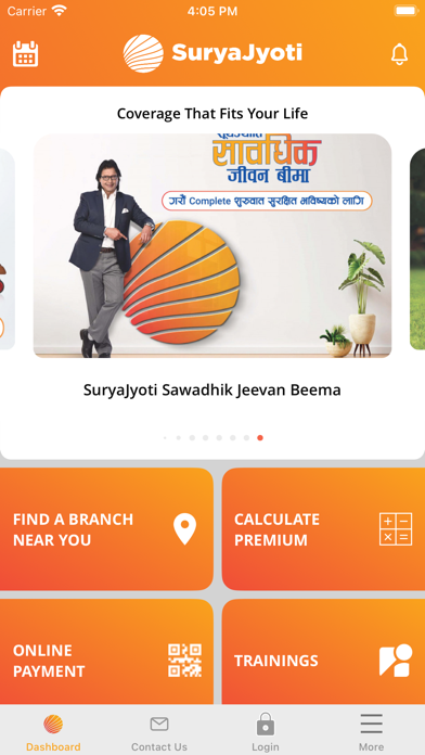 SuryaJyoti Life Insurance Screenshot