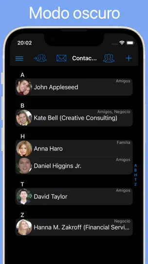 Captura de pantalla de GroupsPro X en iPhone 7