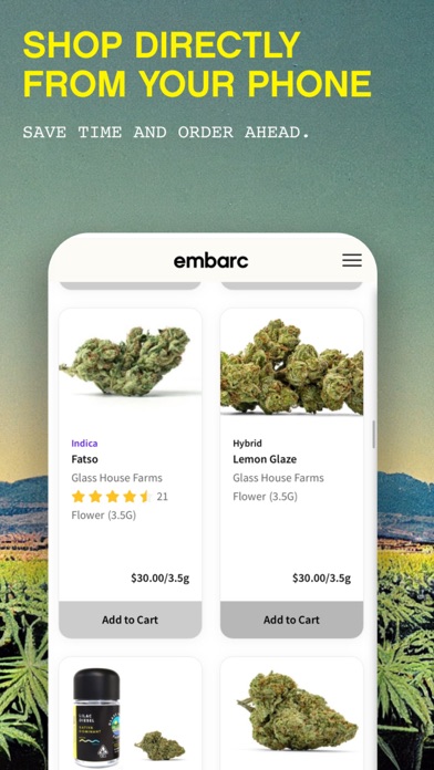 Embarc Cannabis Dispensary Screenshot
