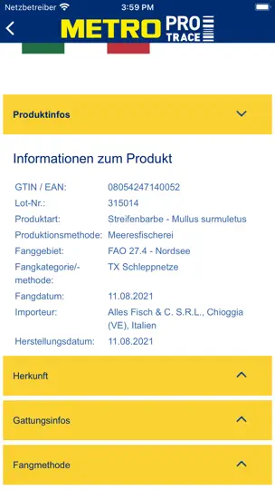 Screenshot von PRO TRACE auf dem iPhone 6