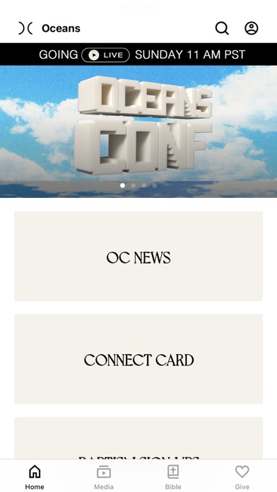 Oceans Church App Screenshot