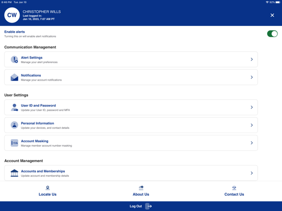 AmericanLakeMobileCU iPad screenshot 5 - Finance app