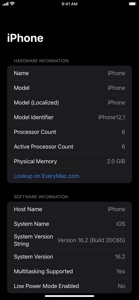 System Specs screenshot #2 for iPhone