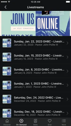 Granada Hills Baptist Church screenshot 2