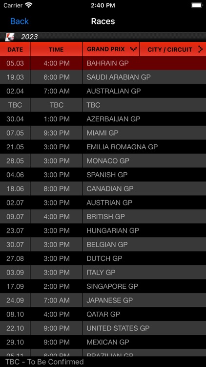 Formula Racing Calendar screenshot-3