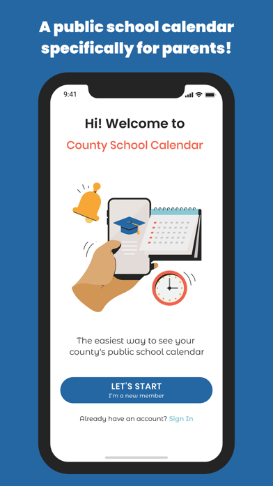 County School Calendar Screenshot