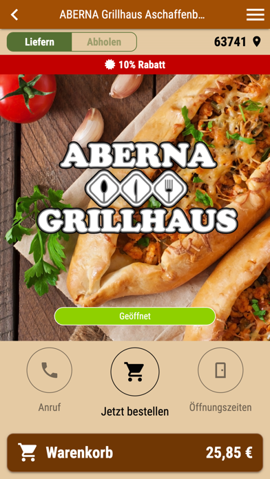 ABERNA Grillhaus Aschaffenburg Screenshot