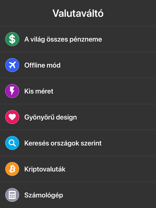 Valutaváltó - árfolyamok az App Store-ban