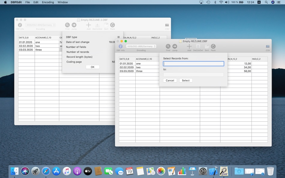 #3. DBFEdit (macOS) 由: Stanislav Gladkov
