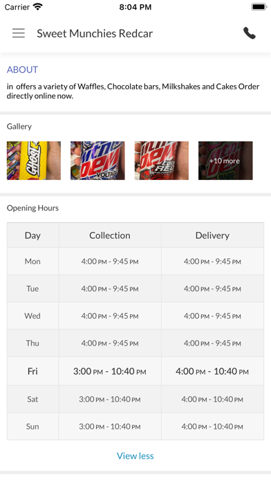 Sweet Munchies Redcar Screenshot