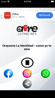 aire latino radio iphone screenshot 1