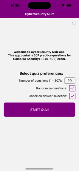 Game screenshot CyberSec Quiz apk