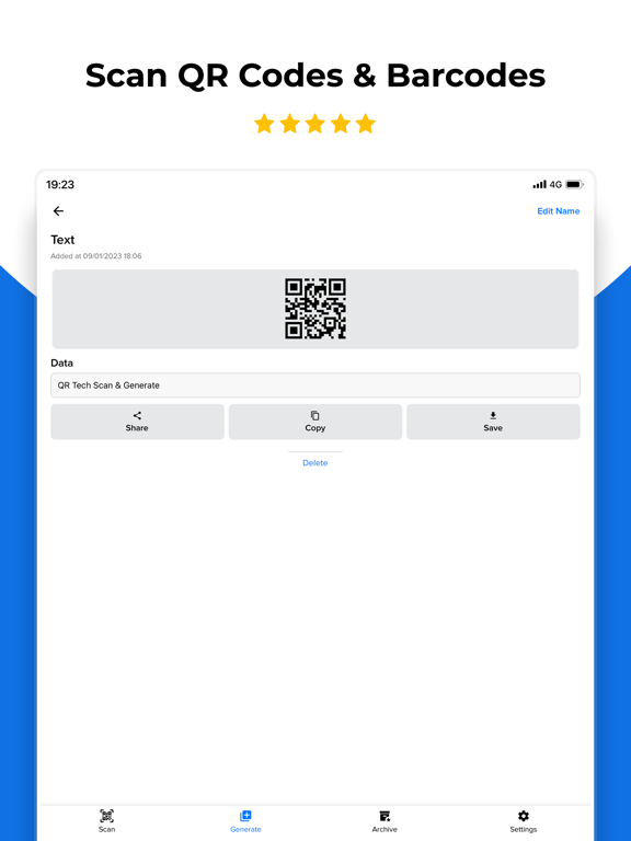 QR Tech: Scan & Generate iPad screenshot 1 - Utilities app
