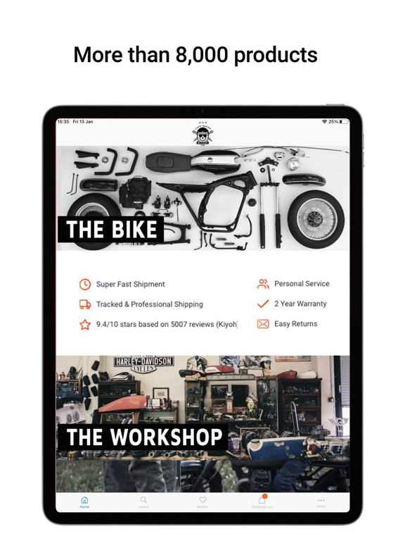 Screenshot #4 pour CafeRacerWebshop.com