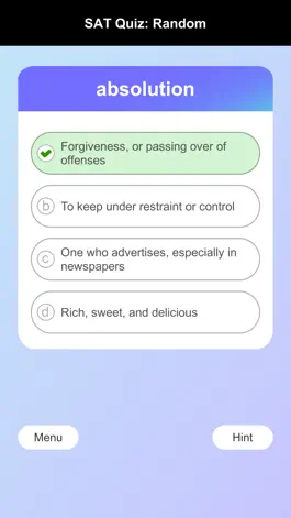 Game screenshot SAT Words Quiz hack