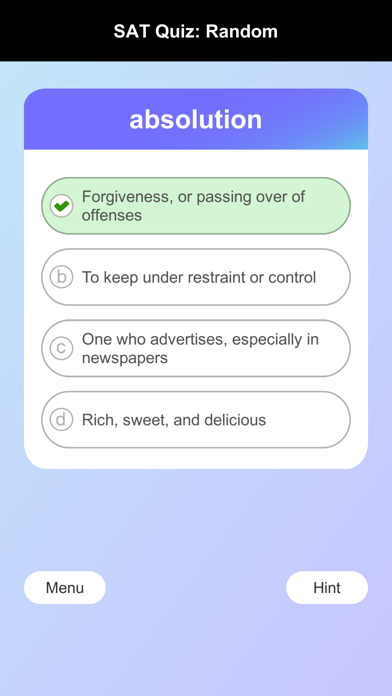 Screenshot #3 pour SAT Words Quiz