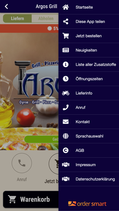 Argos Grill und Pizzeria Screenshot