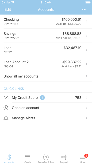 Meritus Credit Union Screenshot