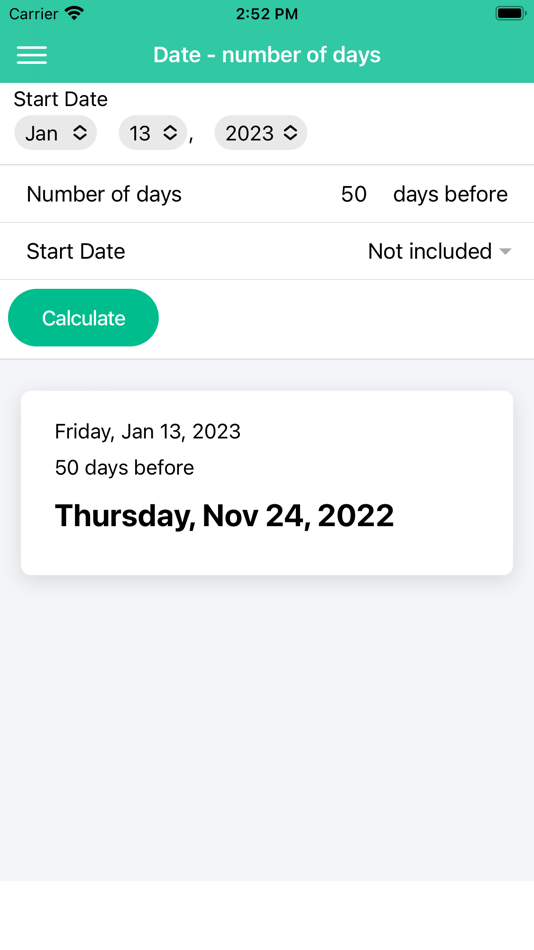#3. Number of Days Calculator (iOS) 由: Kouji Yamauchi