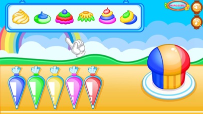 Cooking colorful cupcakes game Screenshot