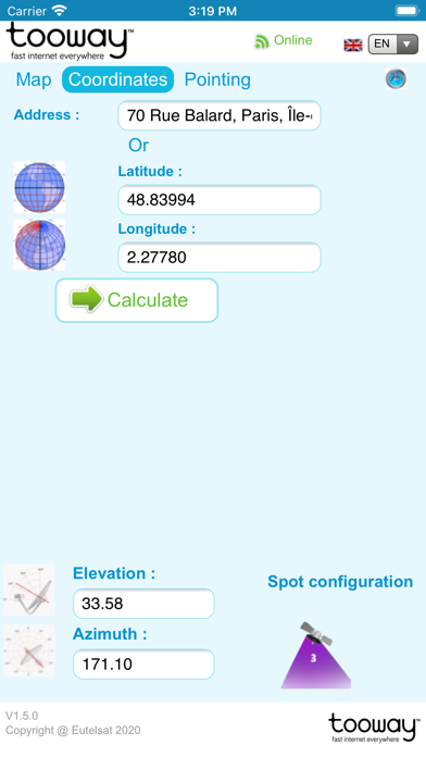 Screenshot #2 pour Ka-Sat Finder for Tooway
