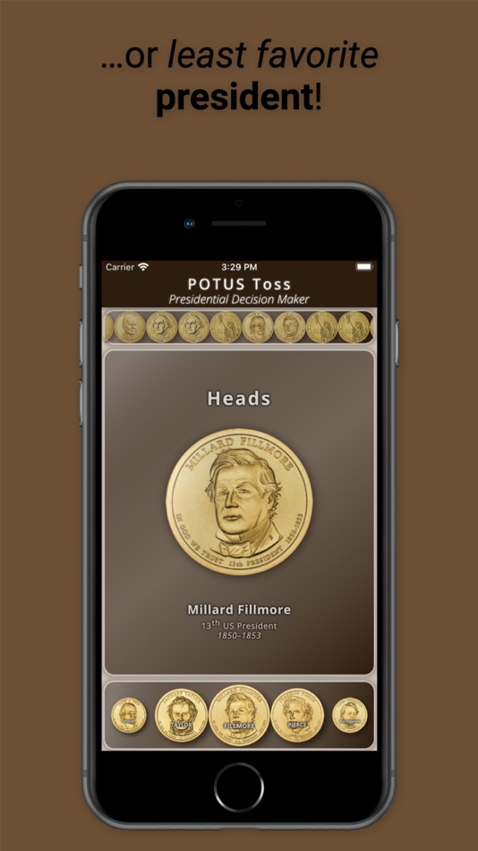 #2. POTUSToss (iOS) 由: Lorinc Pap