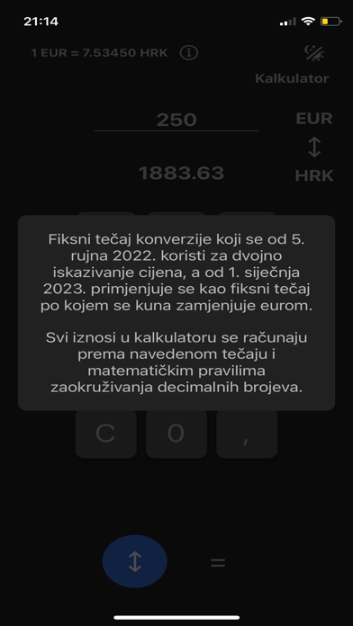 HReuro - kusur kalkulator Screenshot