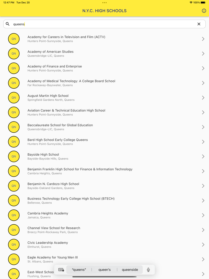 NYC H.S. Information