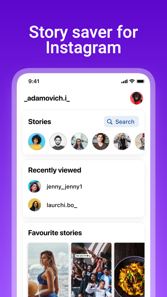 #1. Instory: Story saver, viewer (iOS) Podle: Laura Zagaeva