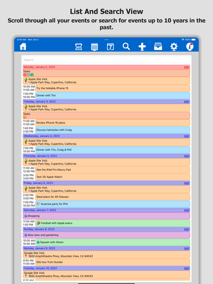 Calendar Widget and Planner