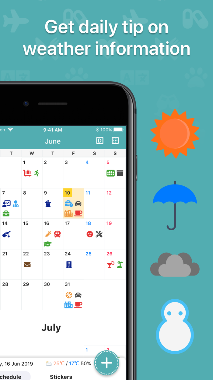 Calendar Sticker and Emoji -Tica