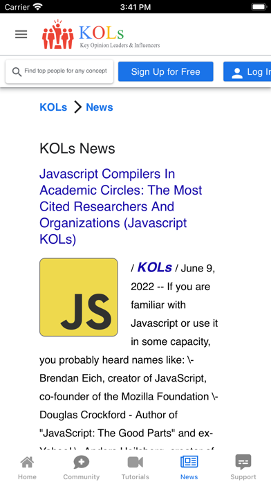 KOLs & Influencers Screenshot