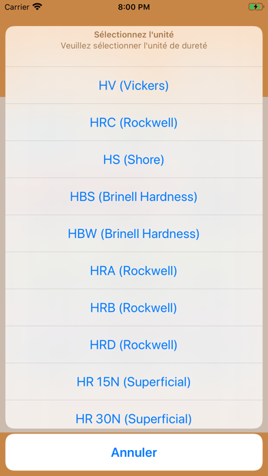 Screenshot #3 pour Hardness Unit Converter