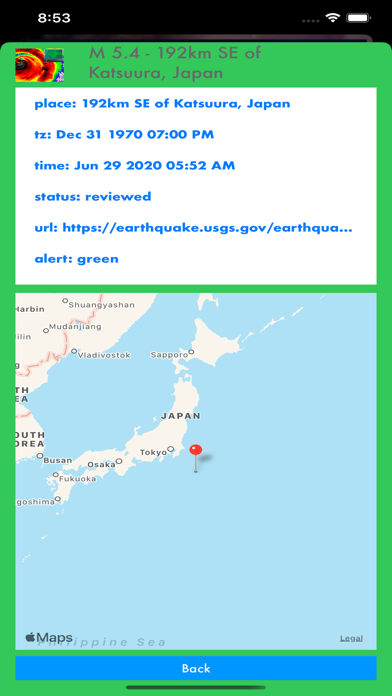 Instant USGS Earthquake Lite Screenshot