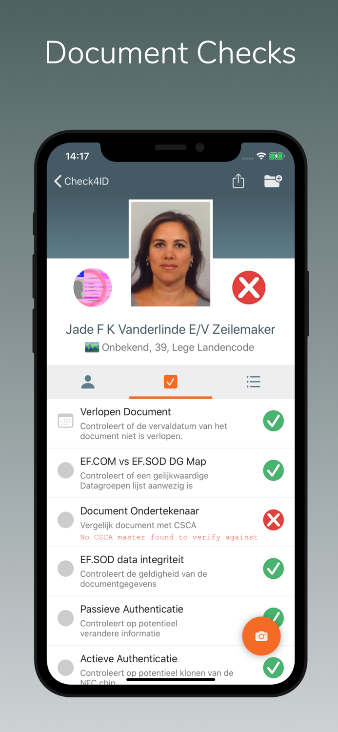 Check4ID MRZ and NFC Scanner