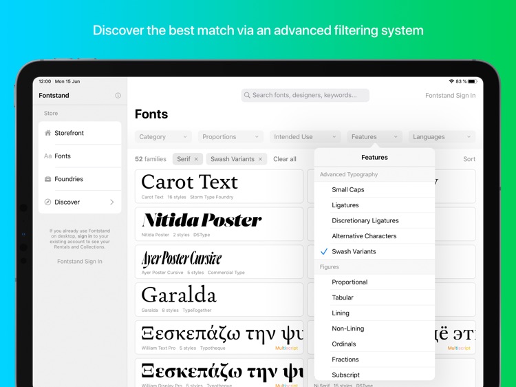 Fontstand for iPad