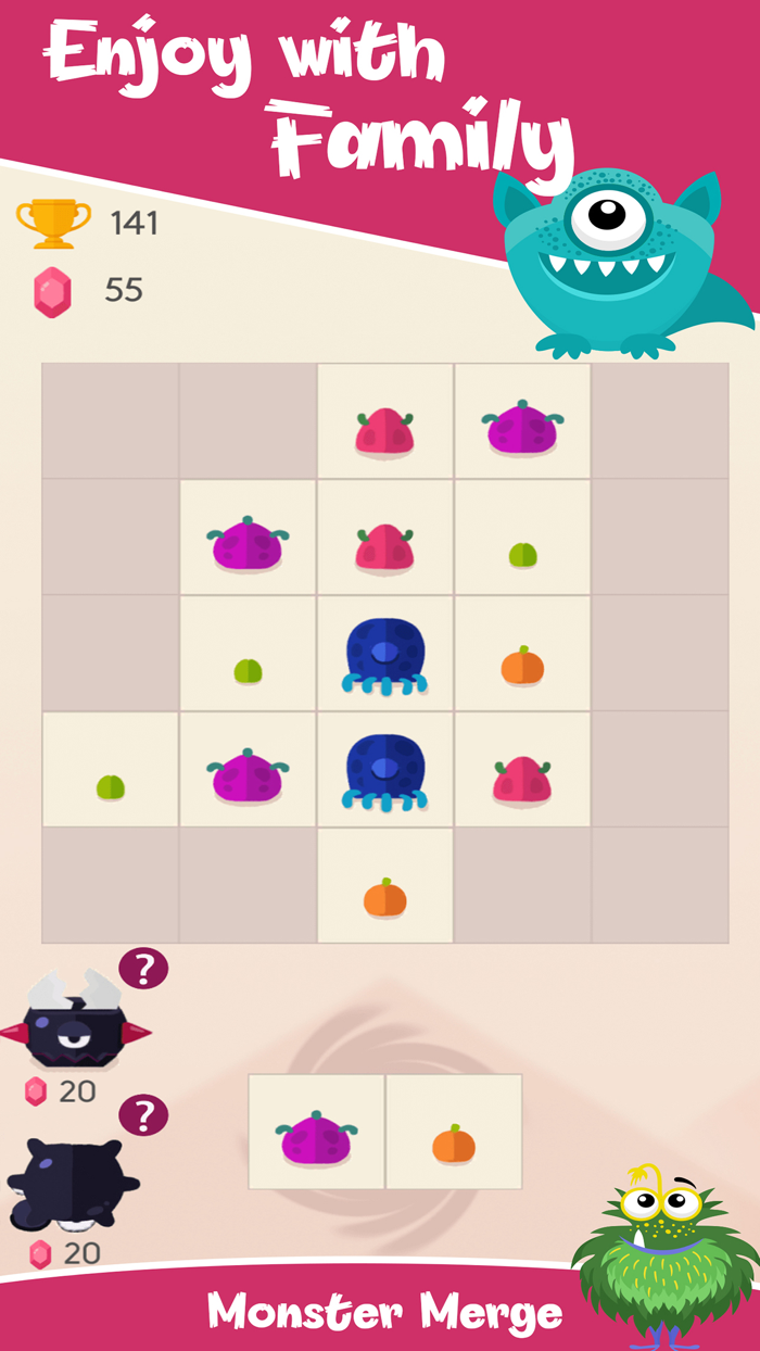 Monster Merge Merge Puzzle
