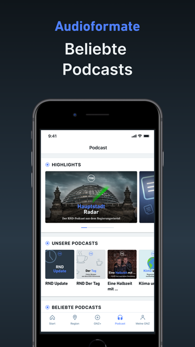 GNZ - Nachrichten und Podcast Screenshot