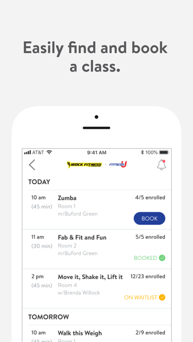 FitnessU and iRock Fitness Screenshot