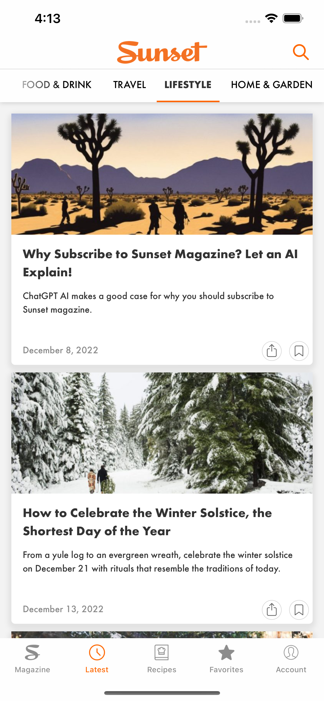 Sunset Magazine screenshot 3