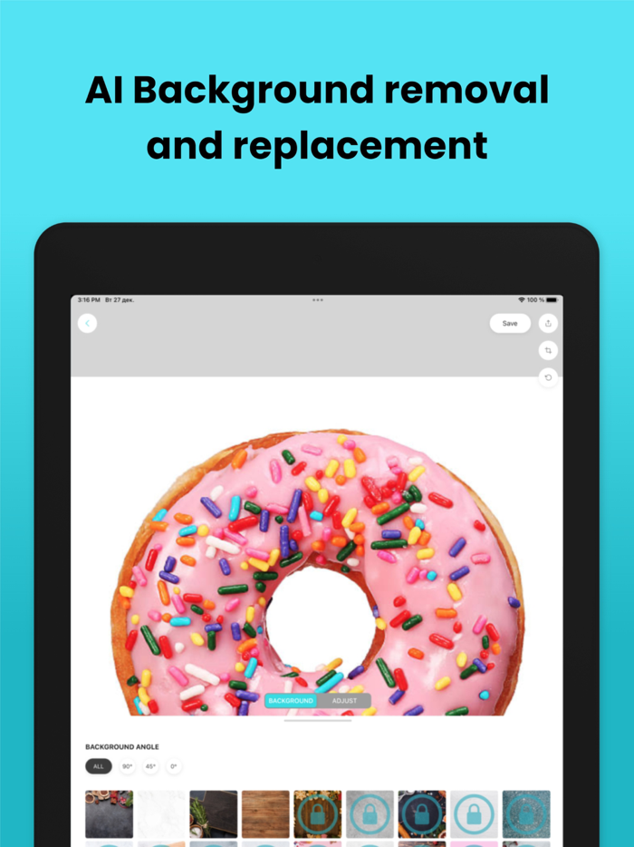 Food App camera and photo editor