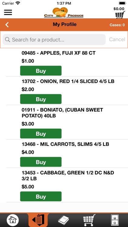 City Produce Mobile Ordering