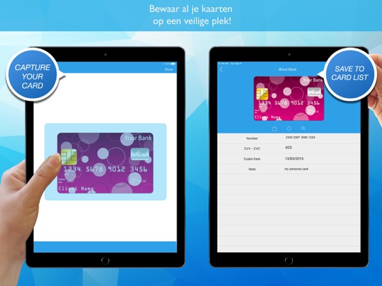 Secure Card Pro iPad app afbeelding 2