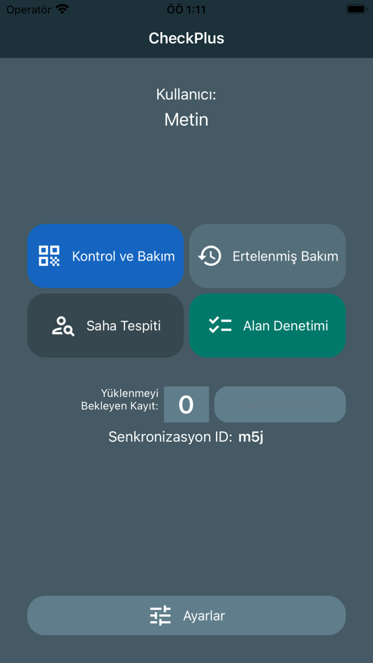 #1. CheckPlus Teknik Kontrol (iOS) Podle: Ugur Aris