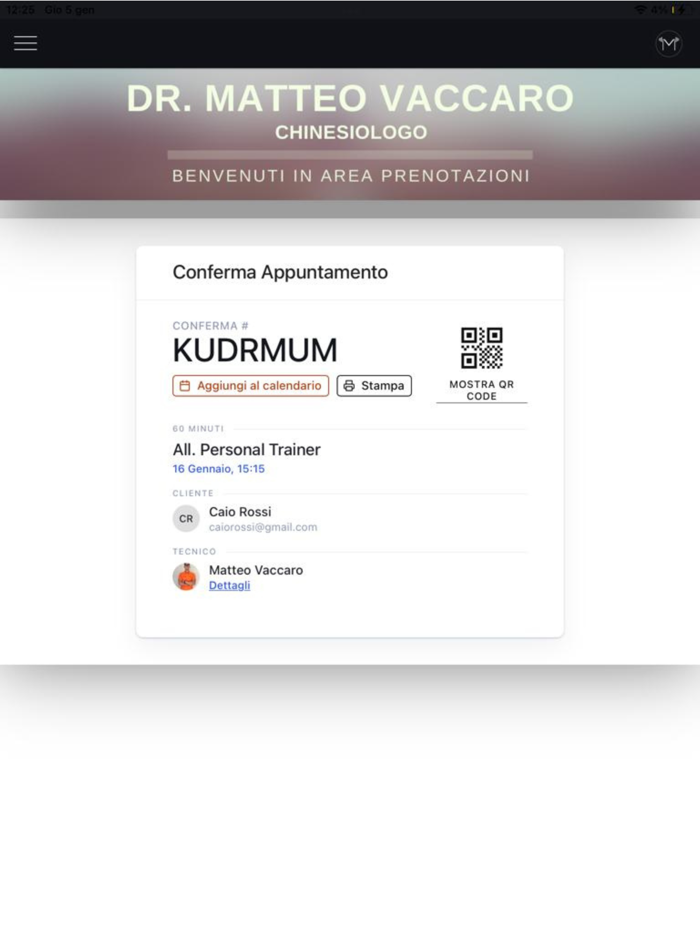 MATTEO VACCARO - TRAINER