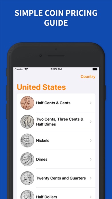 Screenshot #1 pour Price Guide - U.S. Coin Values