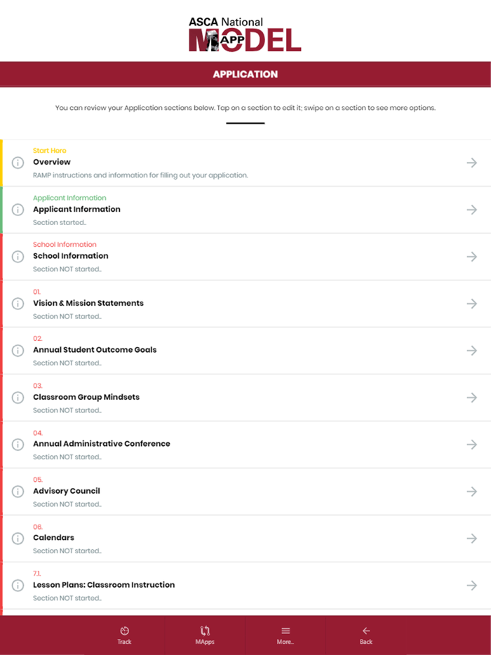 MApp - ASCA National Model App