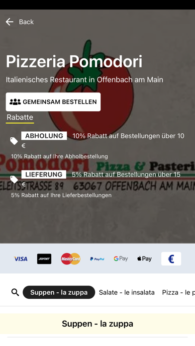 Pizzeria Pomodori Screenshot