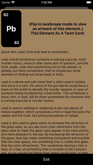 Tarot: Periodic Table Screenshot