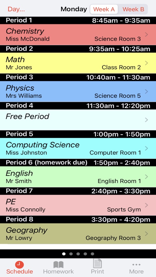 #1. School Schedule for Class (iOS) 由: SMC Analysts Ltd